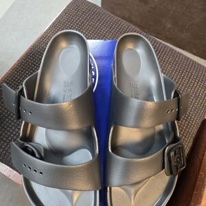 Birkenstock Men's Charcoal Slide Sandals